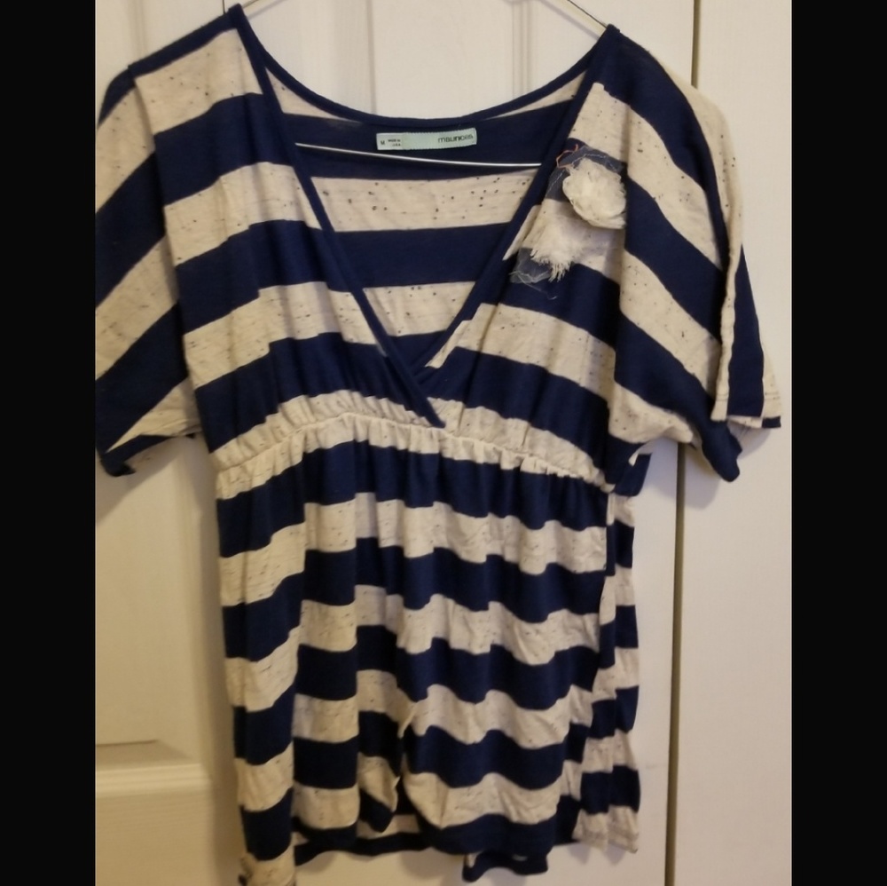 Striped Blue and White Maurices Shirt